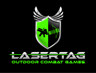 Lasertag Outdoor Combat Games logo design by prodesign