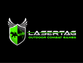 Lasertag Outdoor Combat Games logo design by prodesign