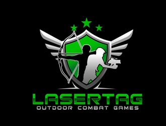 Lasertag Outdoor Combat Games logo design by DreamLogoDesign