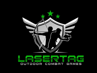 Lasertag Outdoor Combat Games logo design by DreamLogoDesign