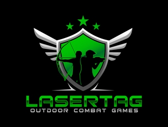 Lasertag Outdoor Combat Games logo design by DreamLogoDesign