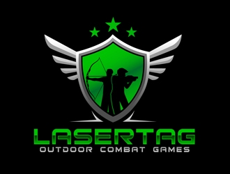 Lasertag Outdoor Combat Games logo design by DreamLogoDesign