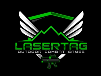 Lasertag Outdoor Combat Games logo design by DreamLogoDesign