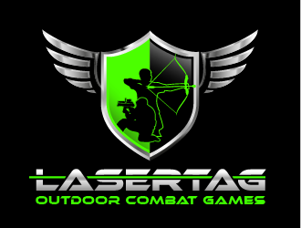 Lasertag Outdoor Combat Games logo design by prodesign