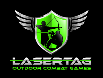 Lasertag Outdoor Combat Games logo design by prodesign