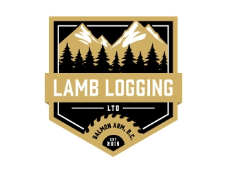 Lamb Logging Ltd. logo design by Kewin