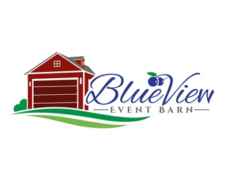 Blue View Event Barn logo design by DreamLogoDesign