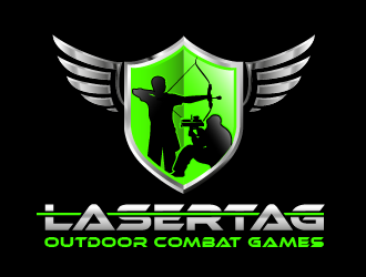 Lasertag Outdoor Combat Games logo design by prodesign