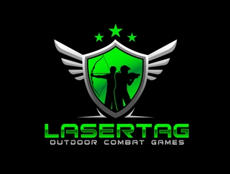 Lasertag Outdoor Combat Games logo design by DreamLogoDesign