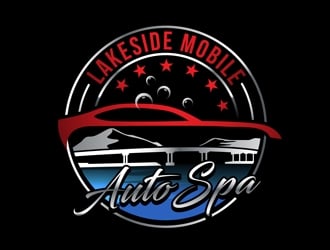 Lakeside Mobile Auto Spa logo design by DreamLogoDesign