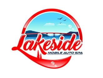 Lakeside Mobile Auto Spa logo design by DreamLogoDesign