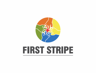 First Stripe  logo design by haidar