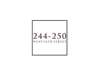 244-250 West 54th Street logo design by johana