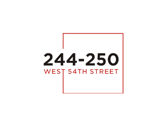 244-250 West 54th Street logo design by Diponegoro_