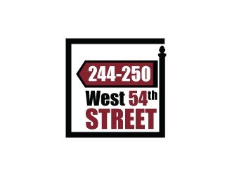 244-250 West 54th Street logo design by artbitin