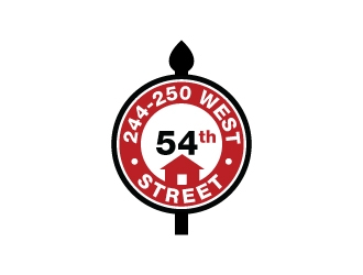 244-250 West 54th Street logo design by artbitin