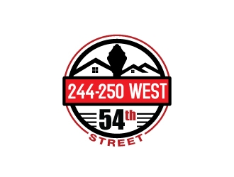 244-250 West 54th Street logo design by artbitin