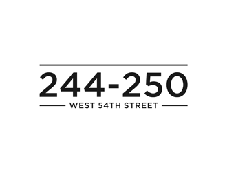 244-250 West 54th Street logo design by alby