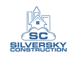 Silversky Construction  logo design by rykos