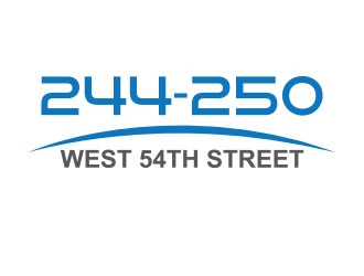 244-250 West 54th Street logo design by emyjeckson