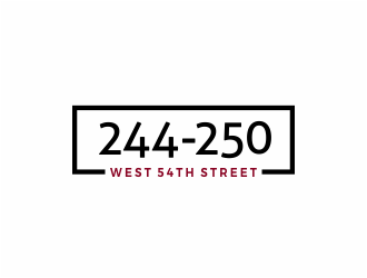 244-250 West 54th Street logo design by kimora