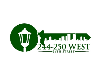 244-250 West 54th Street logo design by Aelius