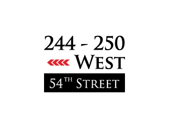 244-250 West 54th Street logo design by zakdesign700