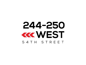 244-250 West 54th Street logo design by zakdesign700