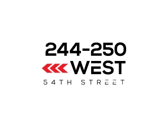 244-250 West 54th Street logo design by zakdesign700