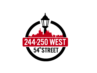 244-250 West 54th Street logo design by bluespix