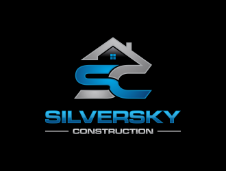 Silversky Construction  logo design by haidar