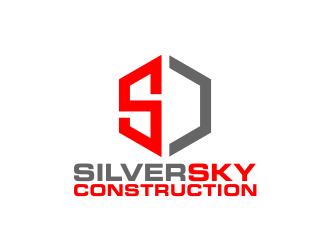 Silversky Construction  logo design by akhi