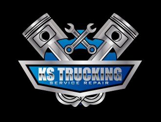 K S Trucking Service Repair logo design - 48hourslogo.com