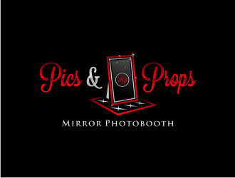 Pics & Props Mirror Photobooth  logo design by Gravity