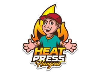 Heat Press Hangout logo design by DreamLogoDesign
