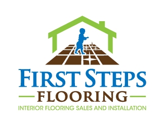 First Steps Flooring logo design by ORPiXELSTUDIOS