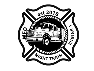 Night Train / Engine 1 logo design by DreamLogoDesign