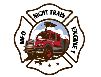 Night Train / Engine 1 logo design by DreamLogoDesign