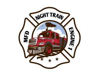 Night Train / Engine 1 logo design by DreamLogoDesign