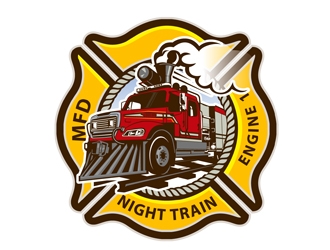 Night Train / Engine 1 logo design by DreamLogoDesign