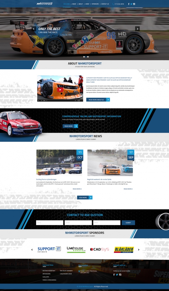 NH Motorsport logo design by SmartDesigner