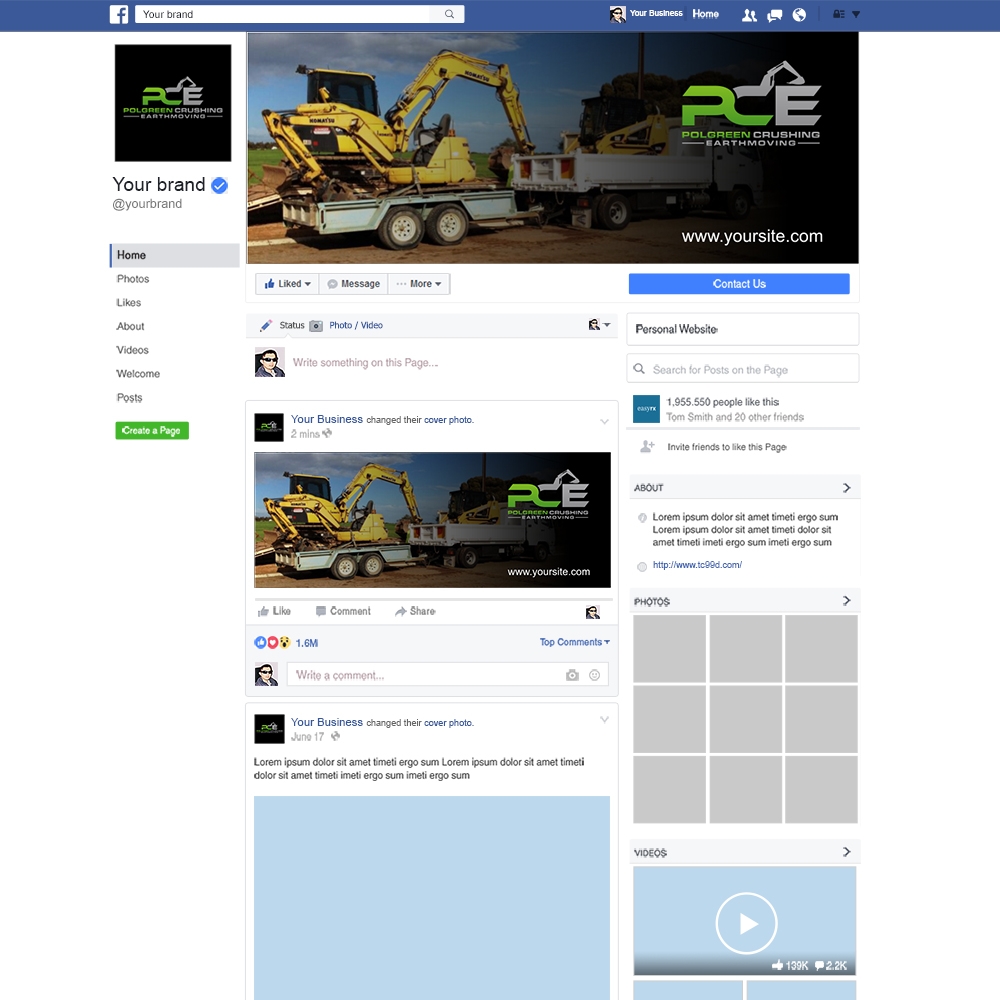 Polgreen Earthmoving and Crushing logo design by Kindo