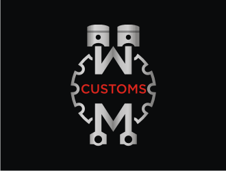 W M Customs logo design by vostre