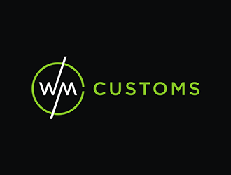 W M Customs logo design by checx