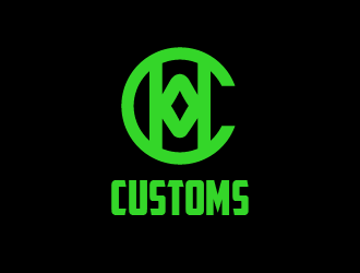 W M Customs logo design by PRN123