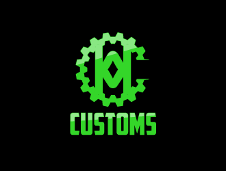 W M Customs logo design by PRN123