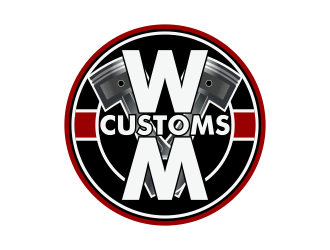 W M Customs logo design by Kruger