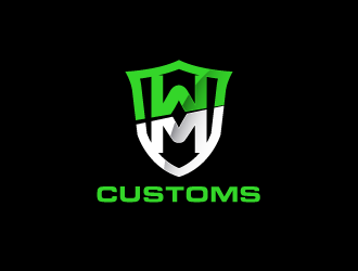 W M Customs logo design by PRN123