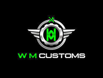 W M Customs logo design by YONK