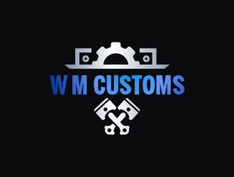 W M Customs logo design by Meyda